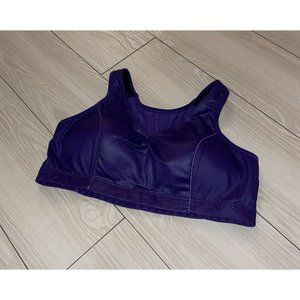 Moving Comfort 300290 Vixen Racerback Sports Bra Lined Wire Free L Large Purple